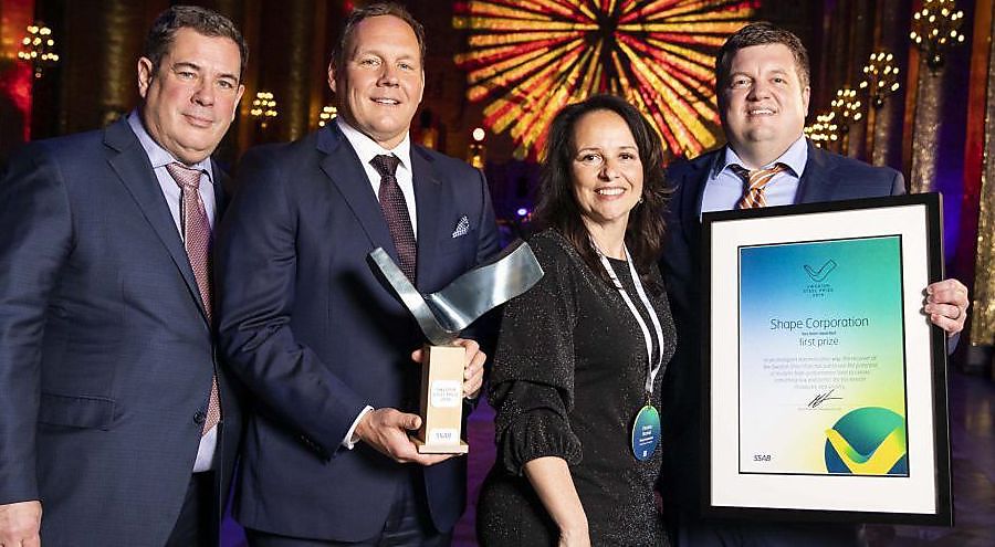 Shape Corp. wint Swedish Steel Prize 2019