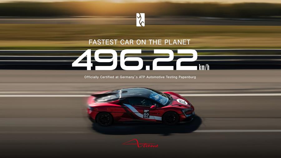 U9X snelste productiewagen ter wereld aan 496 km/u