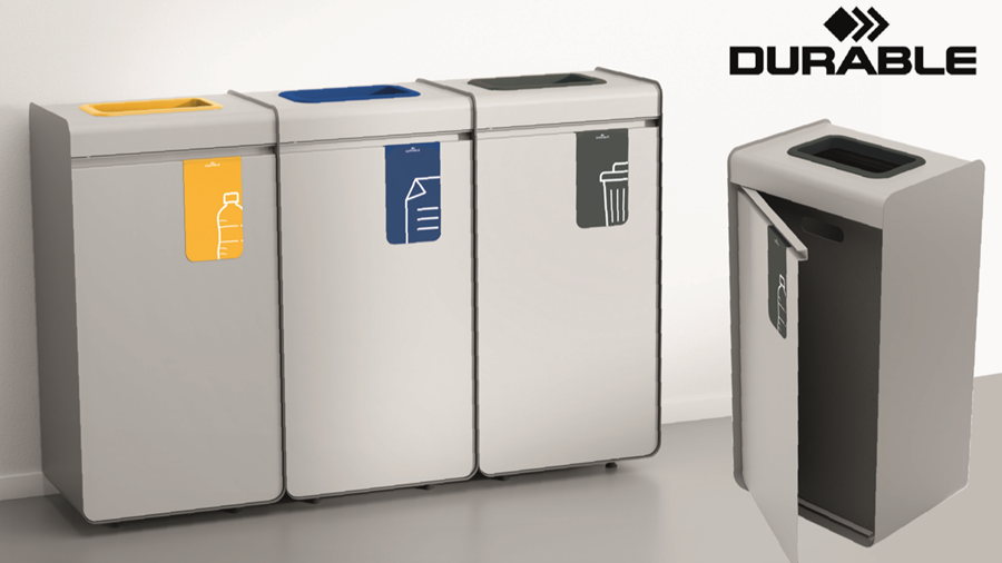 DURABLE lanceert efficiënte afvalbakken voor afvalscheiding